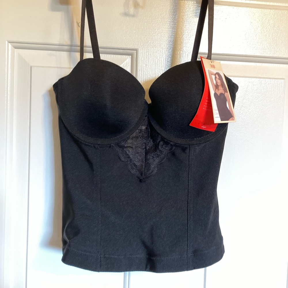 NWT Black Bustier Top